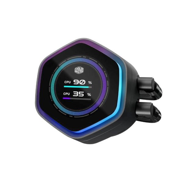 Cooler Master vodní chladič MasterLiquid Atmos II LCD 360,  3x120mm,  LGA1851,  AM5,  černá2