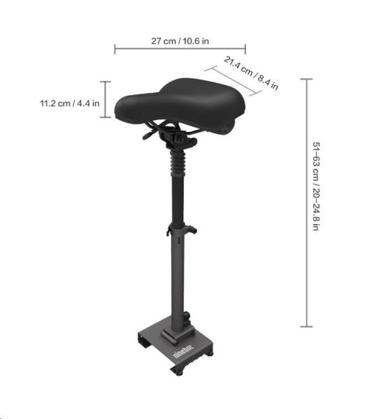 Skládací odpružené sedátko pro Xiaomi Scooter M365 /  Essential /  1S /  3 (Bulk)3