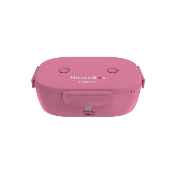 Faitron HeatsBox GO Light chytrý ohřívací obědový box na baterii,  růžový