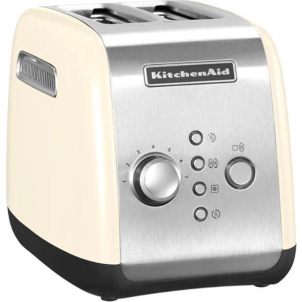 KitchenAid 5KMT221EAC topinkovač,  2 otvory,  celokovový,  7 stupňů,  udržování teploty,  jednostranné opékání,  krémový