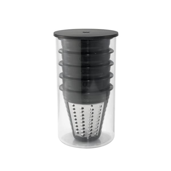 BAZAR - WMF KITCHENminis Salad-to-go struhadlo,  150 W,  nerezová ocel,  krájecí nástavce - Poškozený obal (Komplet)6