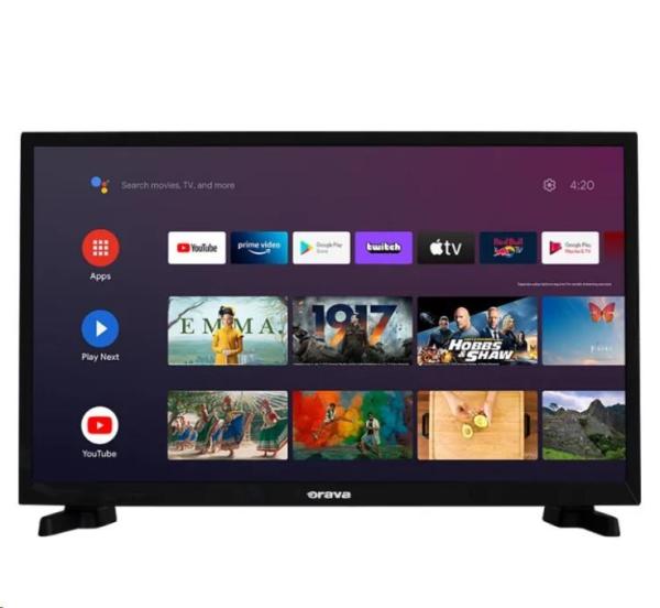 Orava 24" TV LT-ANDR24 A01,  HD Ready,  LED,  Android Smart TV,  WiFi,  HDR,  tuner DVB-T2/ C/ S2,  Android 11
