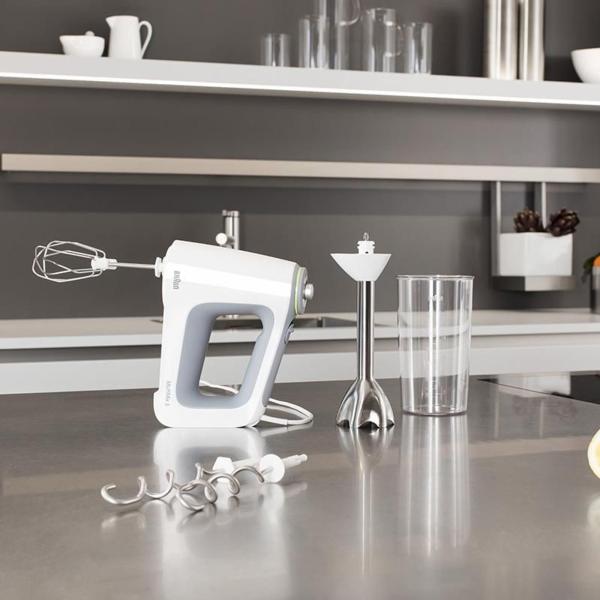 Braun MultiMix 5 HM5107WH ruční šlehač a tyčový mixér,  bílá,  příkon 750 W,  9 rychlostí,  technologie SmartMix2