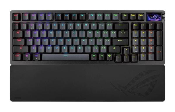 ASUS klávesnice ROG Azoth 96 HE,  Mechanická,  Bezdrátová,  BT,  RF 2.4GHz,  US,  černá