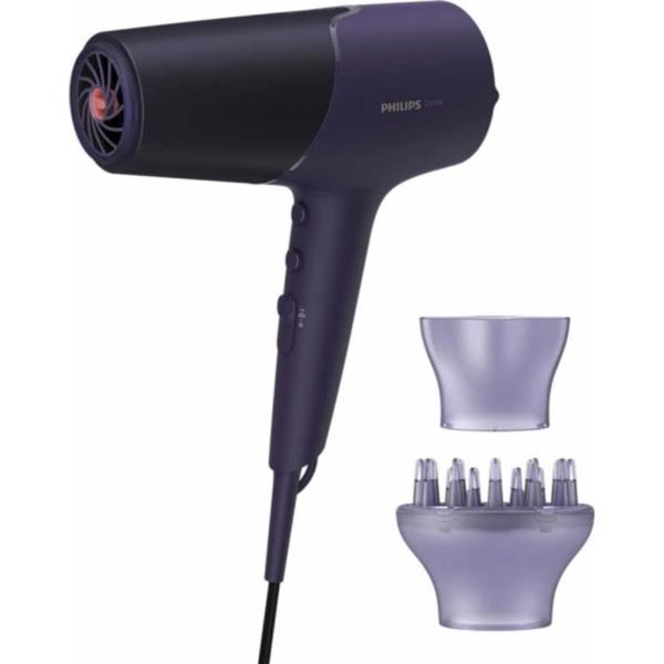 Philips Series 5000 BHD514/ 00 vysoušeč vlasů,  fialový,  2300 W,  ThermoShield,  ionizační péče,  6 nastavení,  Cool Shot