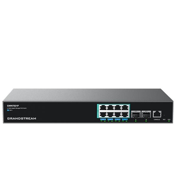 Grandstream GWN7821P managed network switch L3, 8x 2, 5GbE, PoE