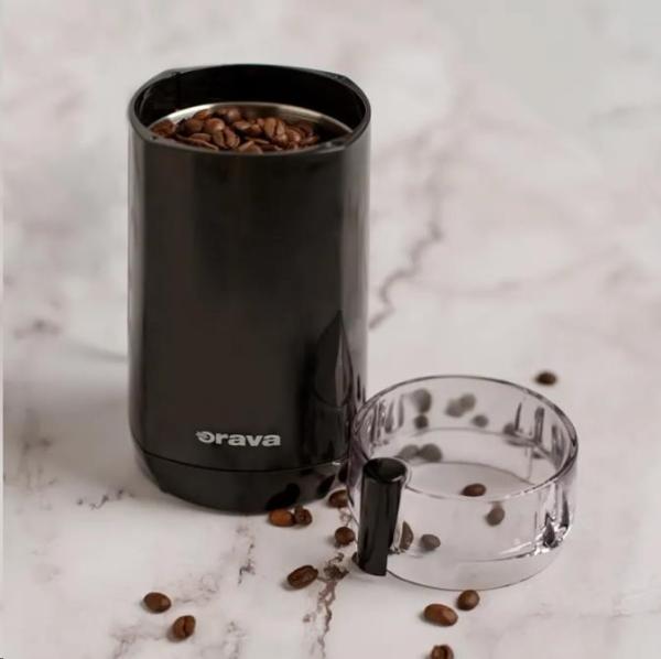Orava KM-803 mlýnek na kávu,  180 W,  nůž z ušlechtilé oceli,  objem 45g,  bezpečnostní pojistka,  černá2