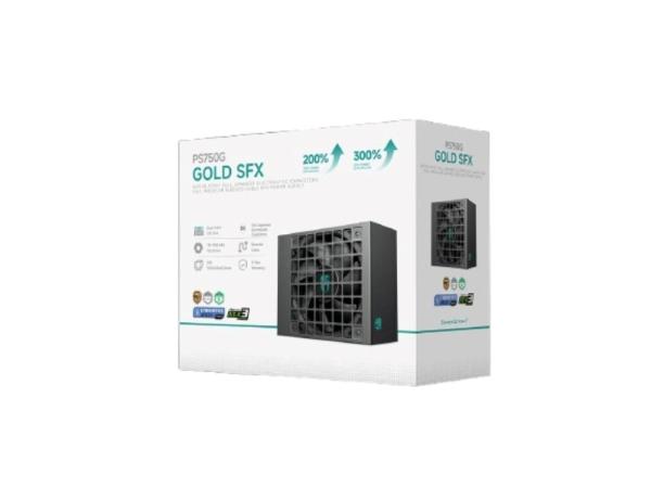 DEEPCOOL GAMERSTORM zdroj 750W PS750G,  92mm,  Plně modulární,  Gold Cybenetics,  ATX 3.1,  černá7