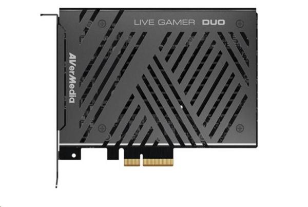 AVERMEDIA Live Gamer DUO GC570D,  duální střihová karta,  PCI-E,  2x HDMI,  Full HD,  2160p,  MPEG 4,  RGB podsvícení1