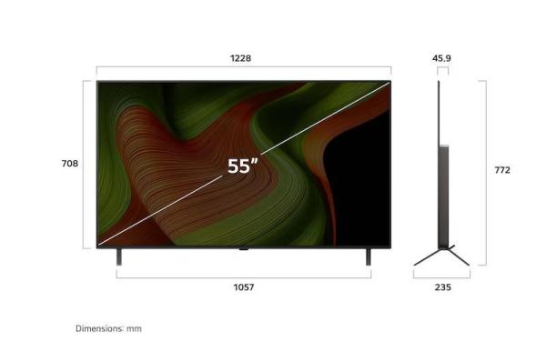 LG OLED55B56LA 55" 4K Smart TV,  OLED,  Perfect Black,  webOS,  AI Magic Remote,  HDMI 2.1,  USB,  Wi-Fi,  Bluetooth3