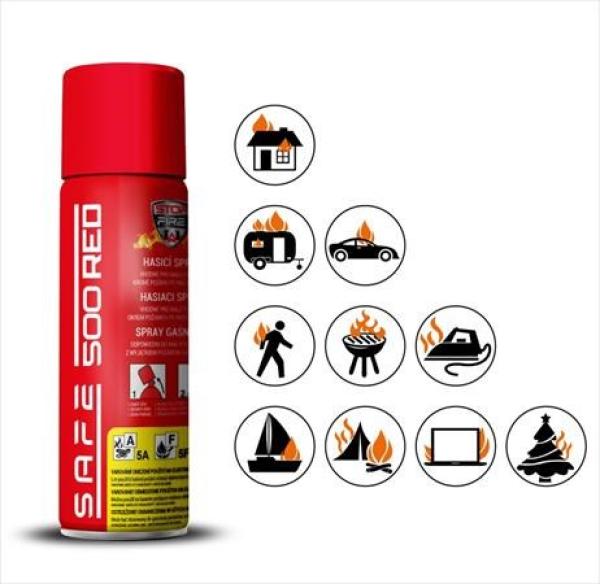 Safe Hasicí sprej 500 RED1