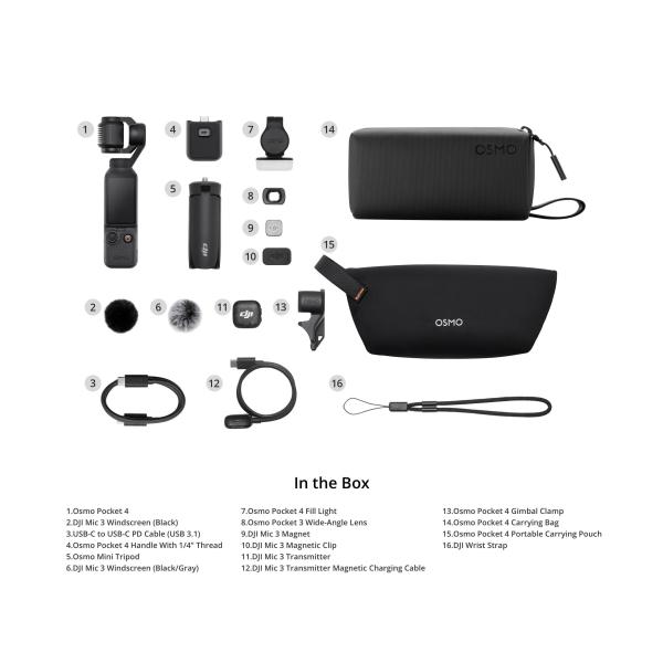 DJI Osmo Pocket 4 Creator Combo černá1