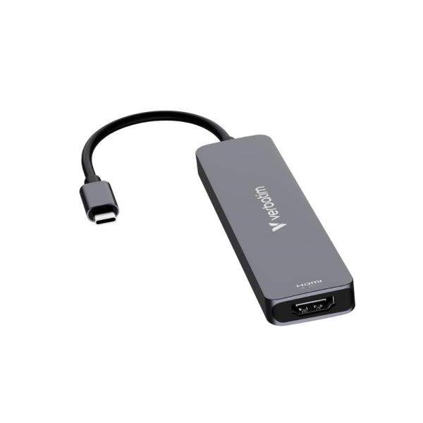 VERBATIM Dokovací stanice USB-C,  7v1,  HDMI,  USB-C PD,  USB-C,  2xUSB 3.0,  SD a microSD,  šedá