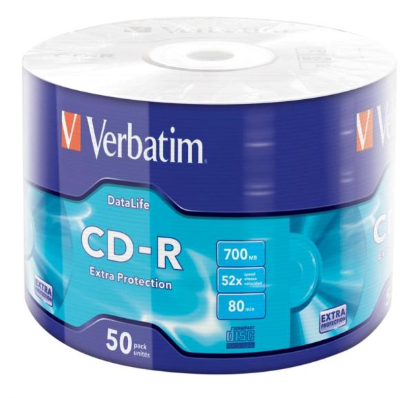 VERBATIM CD-R (50-pack)Wrap/ Extra Protection/ 52x/ 700MB2