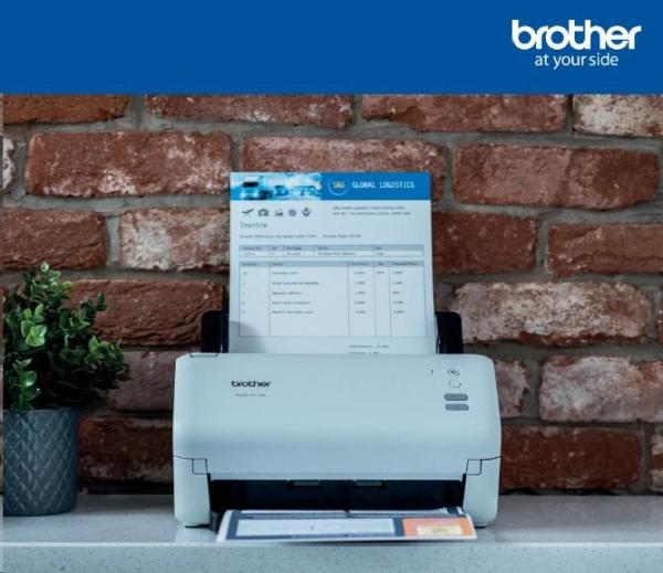 BAZAR - BROTHER skener ADS-4100 DUALSKEN A4 35ppm/ 70dual 600x600 60ADF USB - Poškozený obal (Komplet)2