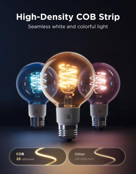 Govee Smart žárovka G80 RGBWW 5W-40W 500lm E27 Long Life,  Matter1