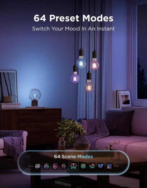 Govee Smart žárovka G80 RGBWW 5W-40W 500lm E27 Long Life,  Matter3