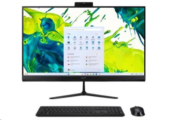 ACER PC AiO Aspire C27-2G_LUBR75825U_65W, R7 5825U, 27"FHD, 16GB, 512GB SSD, UHD, W11P, Black