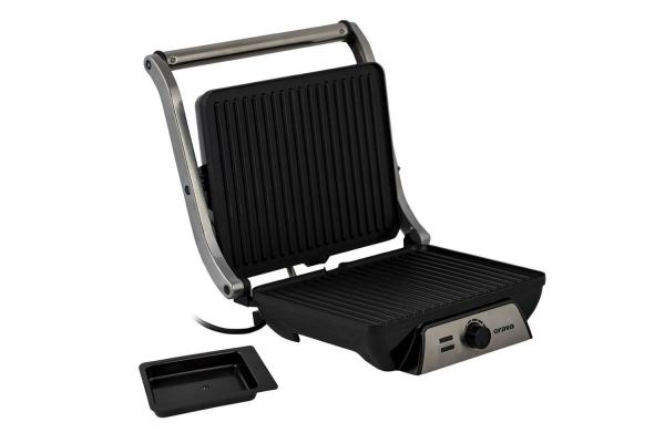 BAZAR - Orava Grillchef 4 elektrický kontaktní gril,  2000 W,  regulace teploty,  manuální ovládání,  tepelně izolovaná ruko1