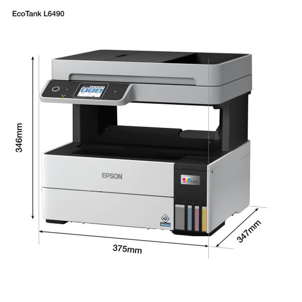 Atramentová tlačiareň EPSON EcoTank L6490,  4v1,  A4,  1200x4800dpi,  37 str./ min,  USB,  duplex,  3 roky záruka po registráci6