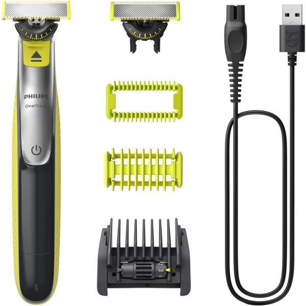Philips OneBlade 360 QP2834/ 23 zastřihovač na tvář a tělo,  voděodolný,  2 nástavce,  akumulátorový provoz