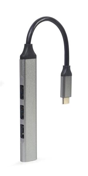 GEMBIRD hub,  4-port USB 3.2 (Gen 1),  Type-C,  stříbrná2