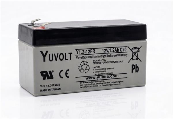 Baterie - YUVOLT Y1.2-12FR (12V; 1, 2Ah; faston F1-4, 7mm; životnost 3-5let)