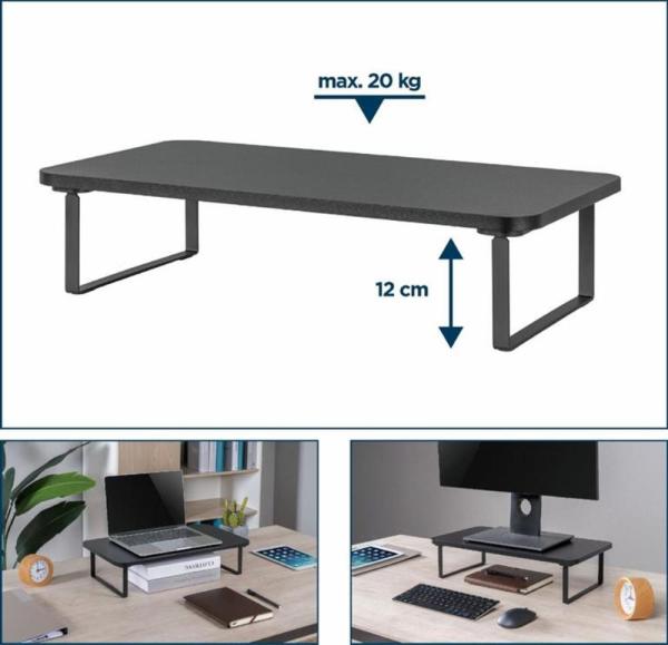 GEMBIRD Podstavec pod monitor MS-TABLE-03,  černý12