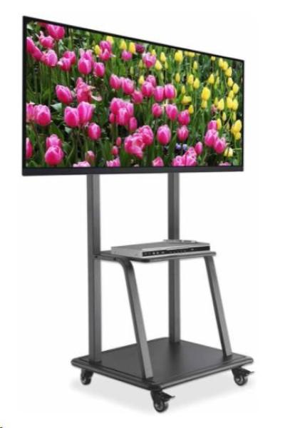BAZAR - Manhattan univerzální TV vozík,  Universal Heavy Duty TV Cart,  37" až 100" TV,  černá - Poškozený obal (Komplet)2