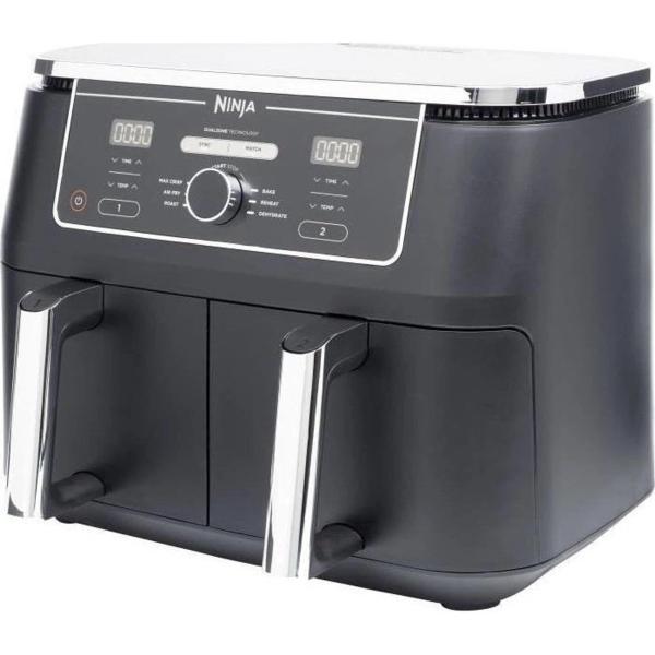 Ninja AF400EU horkovzdušná fritéza,  9, 5 l,  duální zóna,  2470 W,  6 programů,  digitální ovládání1