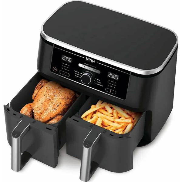 Ninja AF400EU horkovzdušná fritéza,  9, 5 l,  duální zóna,  2470 W,  6 programů,  digitální ovládání2
