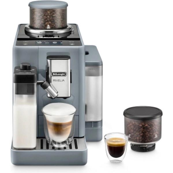 DeLonghi Rivelia EXAM440.55.G,  automatický kávovar šedý,  LatteCrema,  Bean Switch,  Bean Adapt,  16 nápojů1