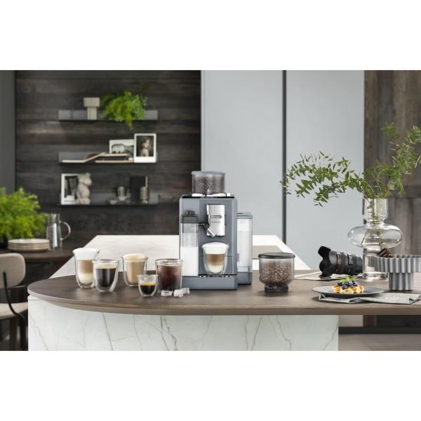 DeLonghi Rivelia EXAM440.55.G,  automatický kávovar šedý,  LatteCrema,  Bean Switch,  Bean Adapt,  16 nápojů5