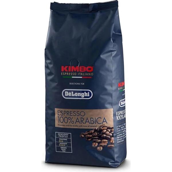 DeLonghi Kimbo Espresso 100% Arabica zrnková káva 1 kg,  pro kávomaty,  espresso,  karamelové tóny