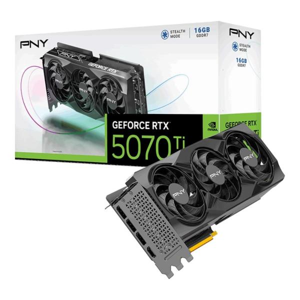 PNY VGA Nvidia GeForce RTX 5070 Ti 16GB Triple Fan,  RTX 5070 Ti,  16GB DDR7,  3xDP,  1xHDMI
