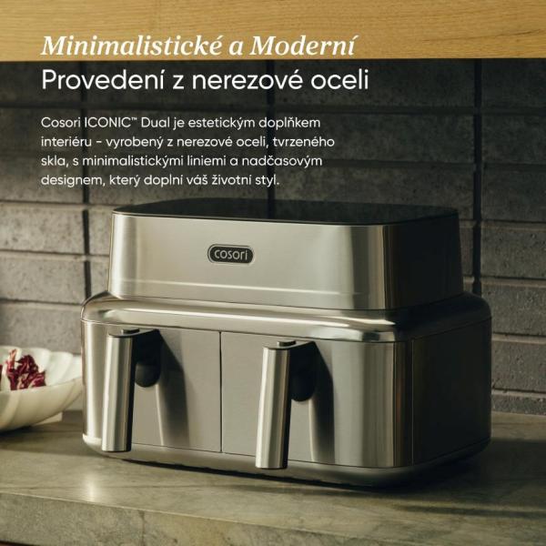 Cosori Iconic Dual 8, 6l nerez1