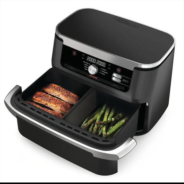 Ninja AF500EU Foodi FlexDrawer horkovzdušná fritéza 10, 4 l,  DualZone,  MegaZone,  7v1