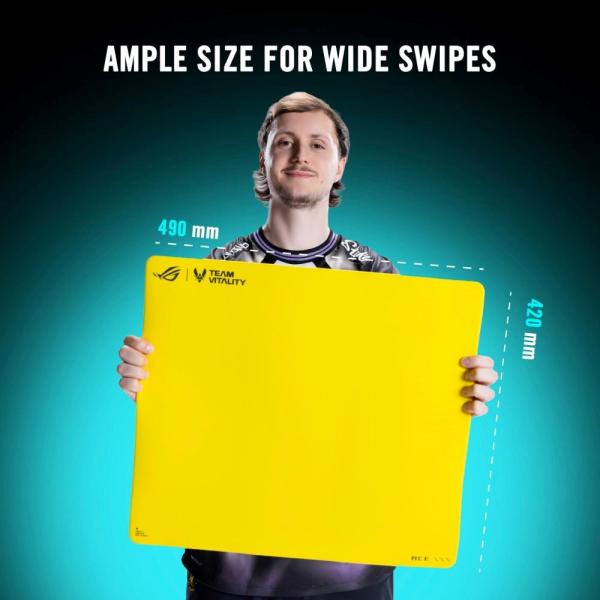 ASUS podložka pod myš ROG HONE CONTROL ACE L VITALITY ED,  420x490x4,  textil,  žlutá10