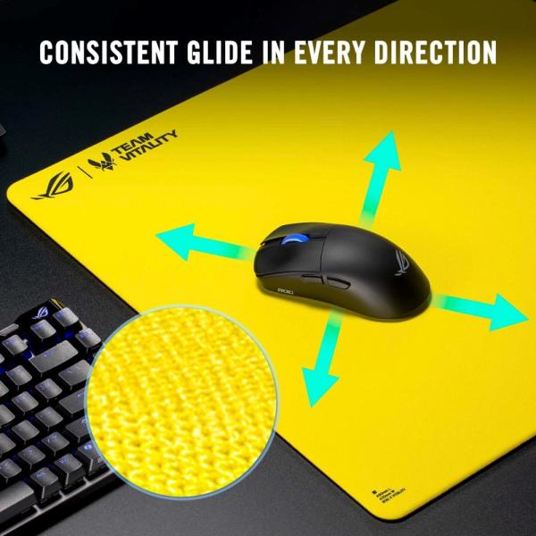 ASUS podložka pod myš ROG HONE CONTROL ACE L VITALITY ED,  420x490x4,  textil,  žlutá8