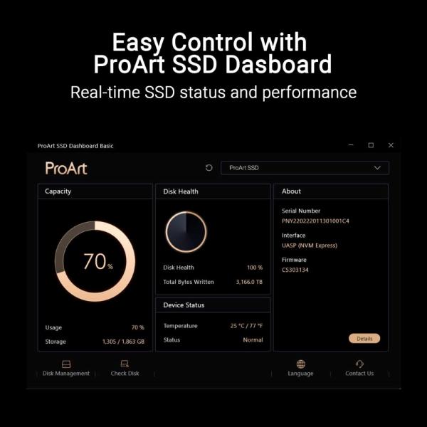 ASUS Externí box pro M.2 SSD ProArt PA410SU,  USB4,  M.2 2280,  černá12