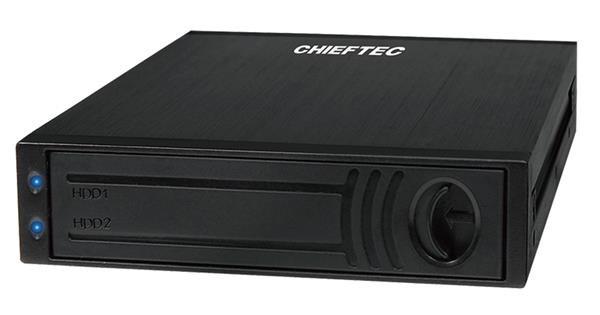 CHIEFTEC ATM-1322S-RD 1x 3, 5" šachta pre 2x 2, 5" HDD/ SDD,  konvertor RAID,  SATA Backplane