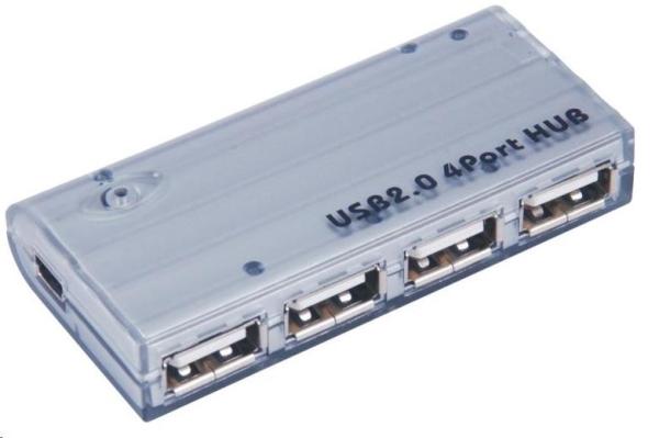 PREMIUMCORD USB 2.0 rozbočovač 4 porty s externým napájaním