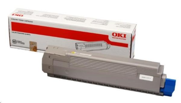 Žltý toner OKI pre C801/ C821 (7 300 strán)