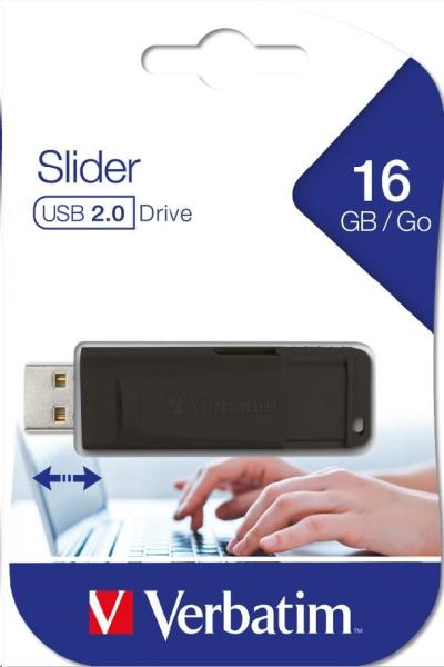 VERBATIM USB Flash disk Store "n" Go SLIDER 16 GB - čierny3