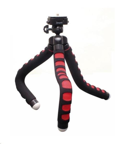 Braun Ministativ FLEXI 1 (27 cm,  169 g,  max.0, 8kg,  kul.hlava,  černý/ červený)