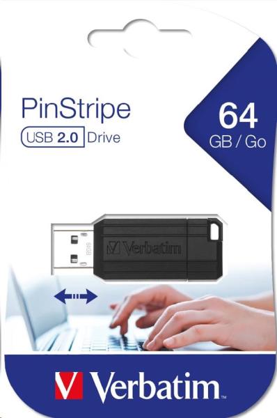 VERBATIM Flash Disk 64GB USB 2.0 Store "n" Go PinStripe,  čierna6