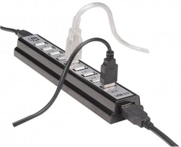 MANHATTAN Hi-Speed USB 2.0 Stolný rozbočovač,  10 portov5