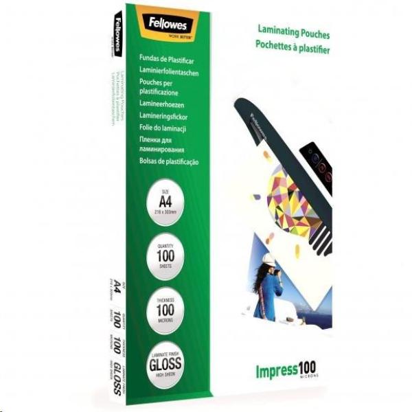 Laminovacia fólia Fellowes A4 100 mic,  balenie po 100 ks