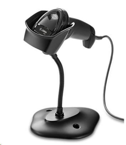 Čítačka Zebra DS2208,  2D čítačka čiarových kódov,  KIT,  čierna,  USB-HID + stojan