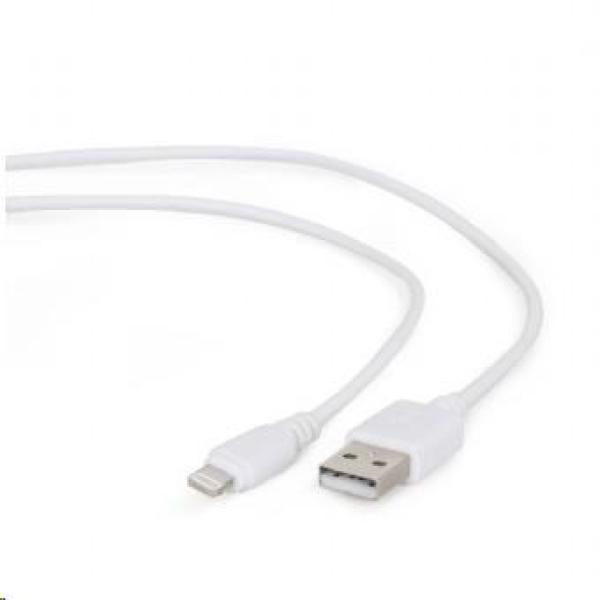 GEMBIRD CABLEXPERT USB 2.0 Nabíjací a synchronizačný kábel Lightning (IP5 a vyšší),  2 m,  biely